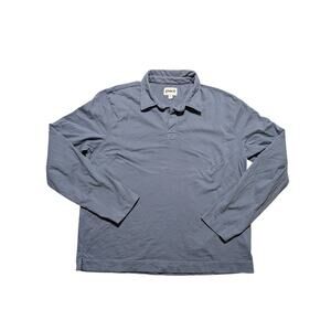PACT Mens collared Cotton Shirt, size XL, Dusty Blue
